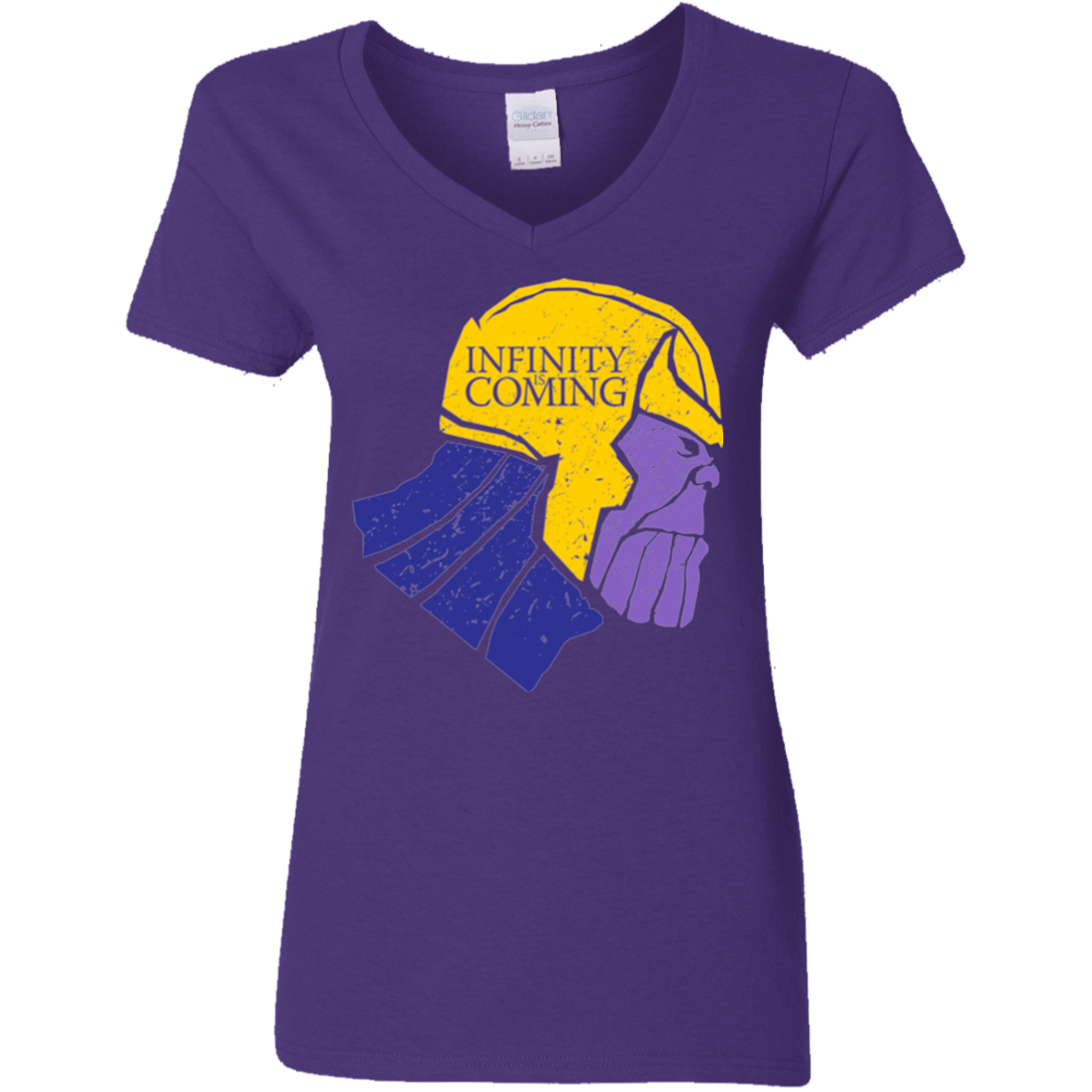 T-Shirts Purple / S Infinity is Coming Women's V-Neck T-Shirt