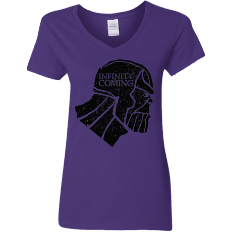 T-Shirts Purple / S Infinity is coming Women's V-Neck T-Shirt