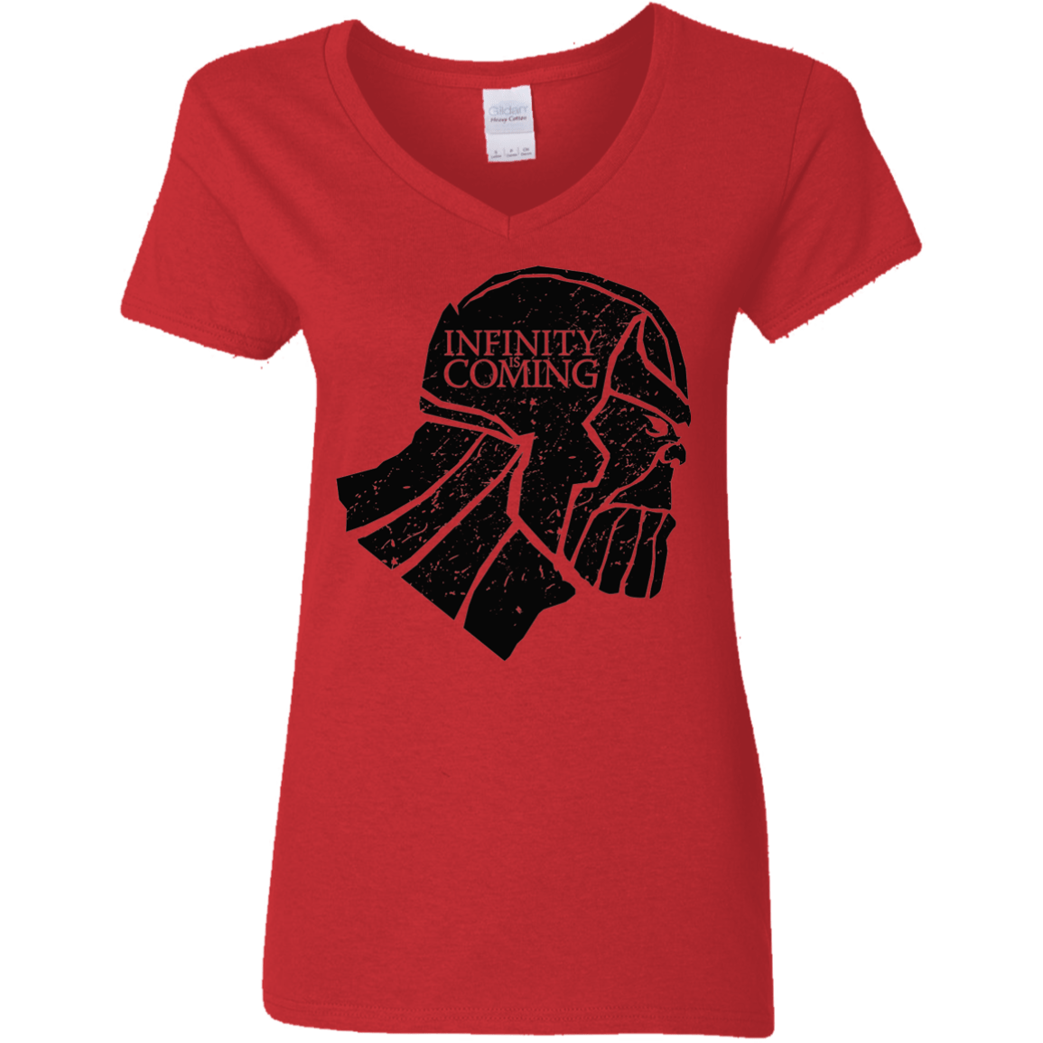 T-Shirts Red / S Infinity is coming Women's V-Neck T-Shirt