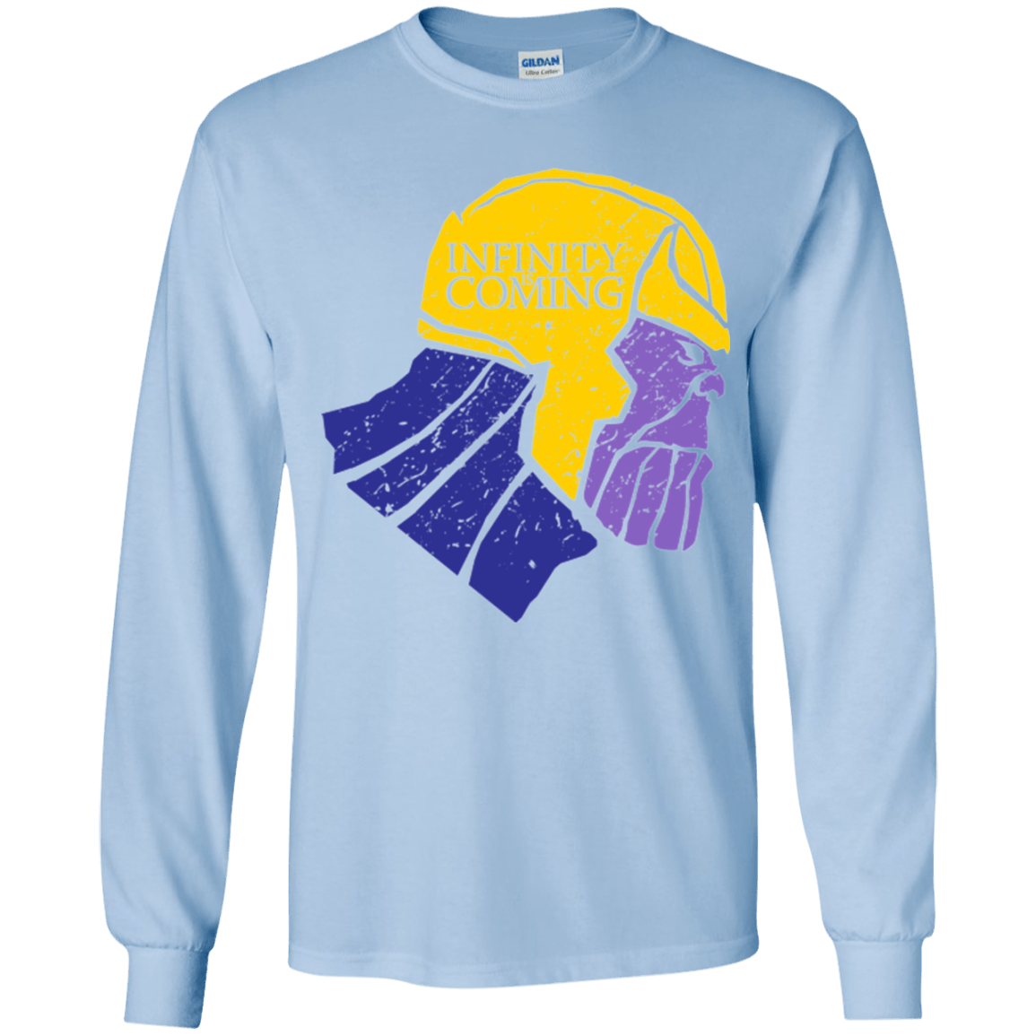 T-Shirts Light Blue / YS Infinity is Coming Youth Long Sleeve T-Shirt