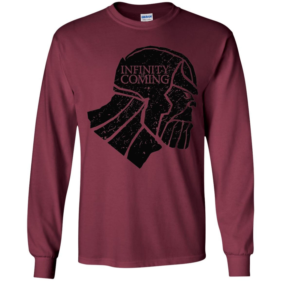 T-Shirts Maroon / YS Infinity is coming Youth Long Sleeve T-Shirt