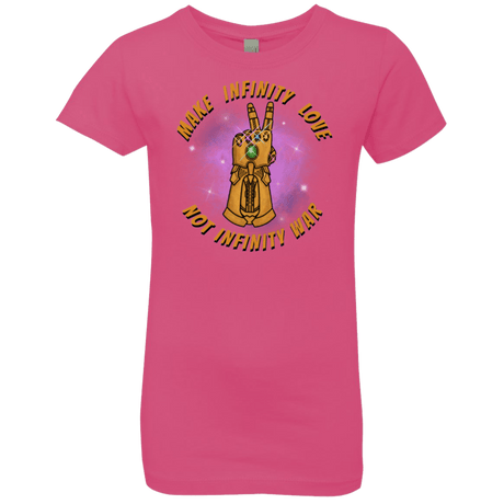 T-Shirts Hot Pink / YXS Infinity Peace Girls Premium T-Shirt