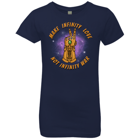 T-Shirts Midnight Navy / YXS Infinity Peace Girls Premium T-Shirt