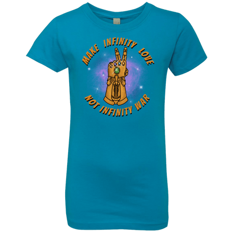 T-Shirts Turquoise / YXS Infinity Peace Girls Premium T-Shirt