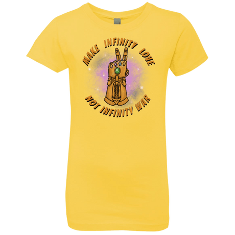 T-Shirts Vibrant Yellow / YXS Infinity Peace Girls Premium T-Shirt