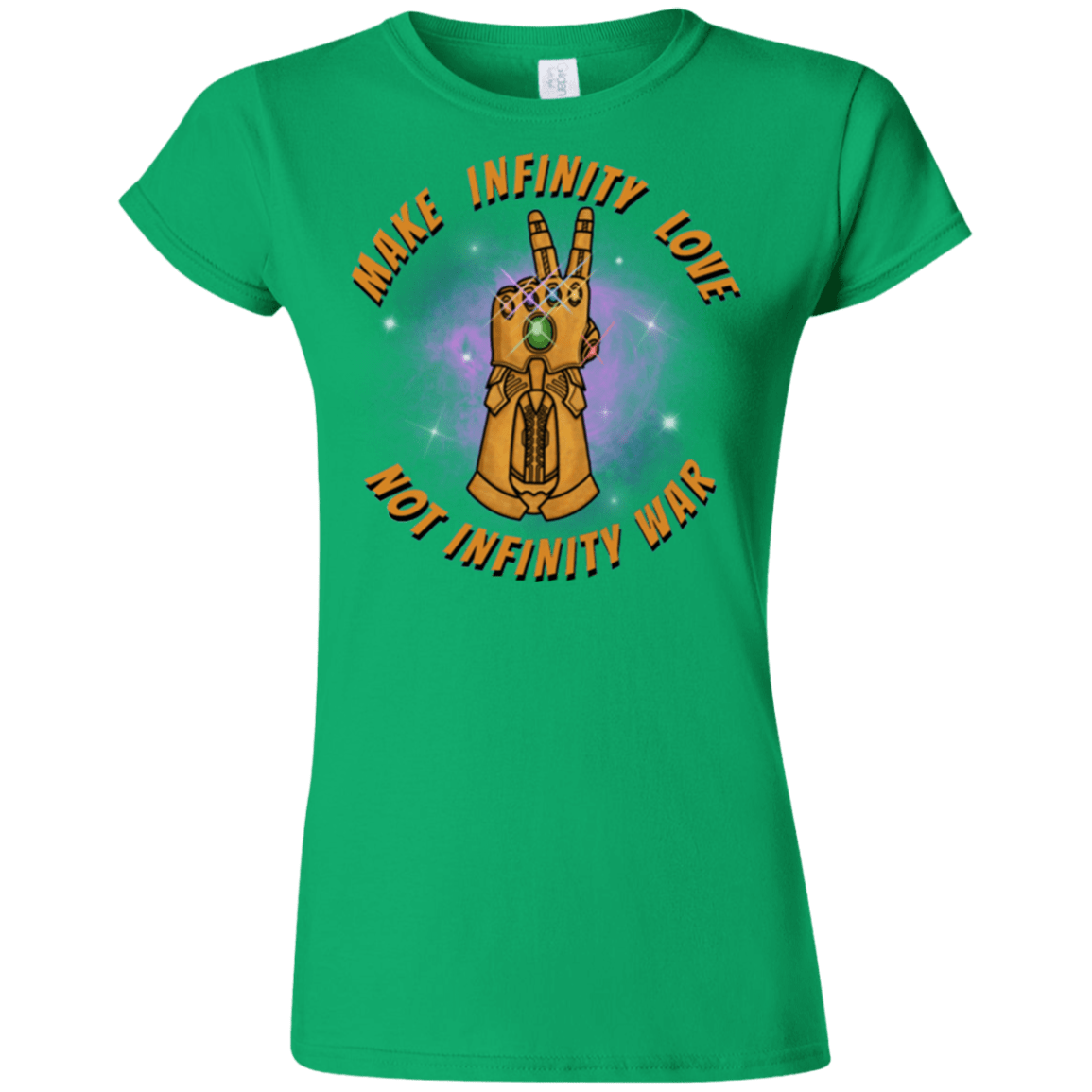 T-Shirts Irish Green / S Infinity Peace Junior Slimmer-Fit T-Shirt