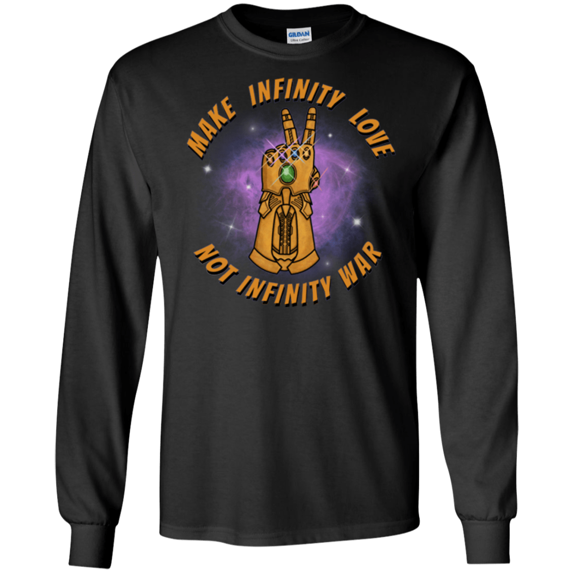 T-Shirts Black / S Infinity Peace Men's Long Sleeve T-Shirt