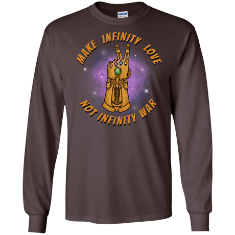 T-Shirts Dark Chocolate / S Infinity Peace Men's Long Sleeve T-Shirt