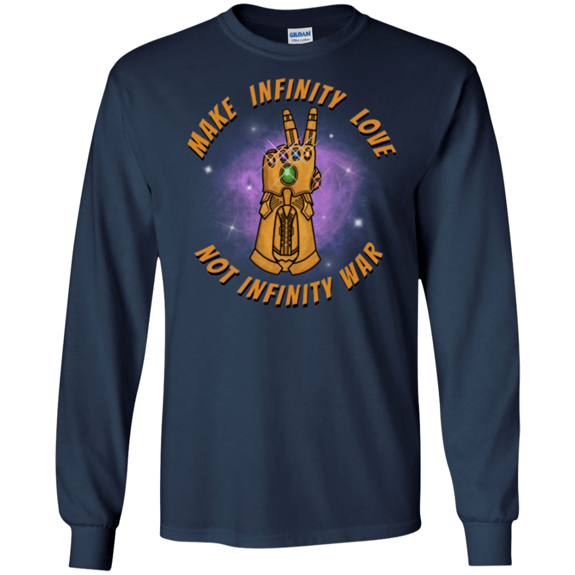 T-Shirts Navy / S Infinity Peace Men's Long Sleeve T-Shirt