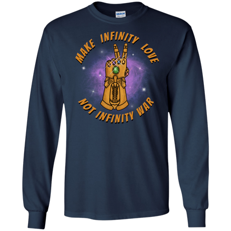 T-Shirts Navy / S Infinity Peace Men's Long Sleeve T-Shirt