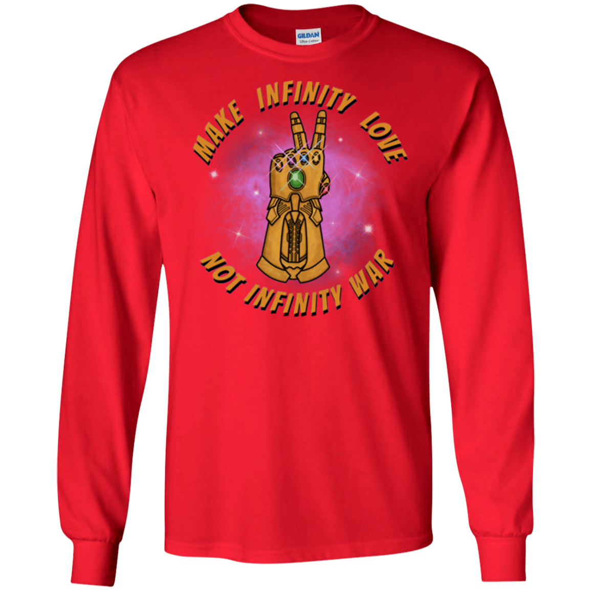 T-Shirts Red / S Infinity Peace Men's Long Sleeve T-Shirt