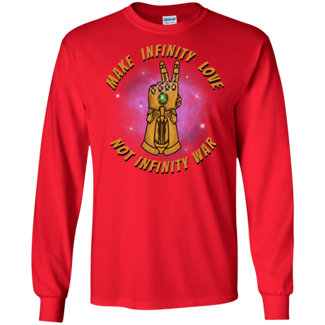 T-Shirts Red / S Infinity Peace Men's Long Sleeve T-Shirt