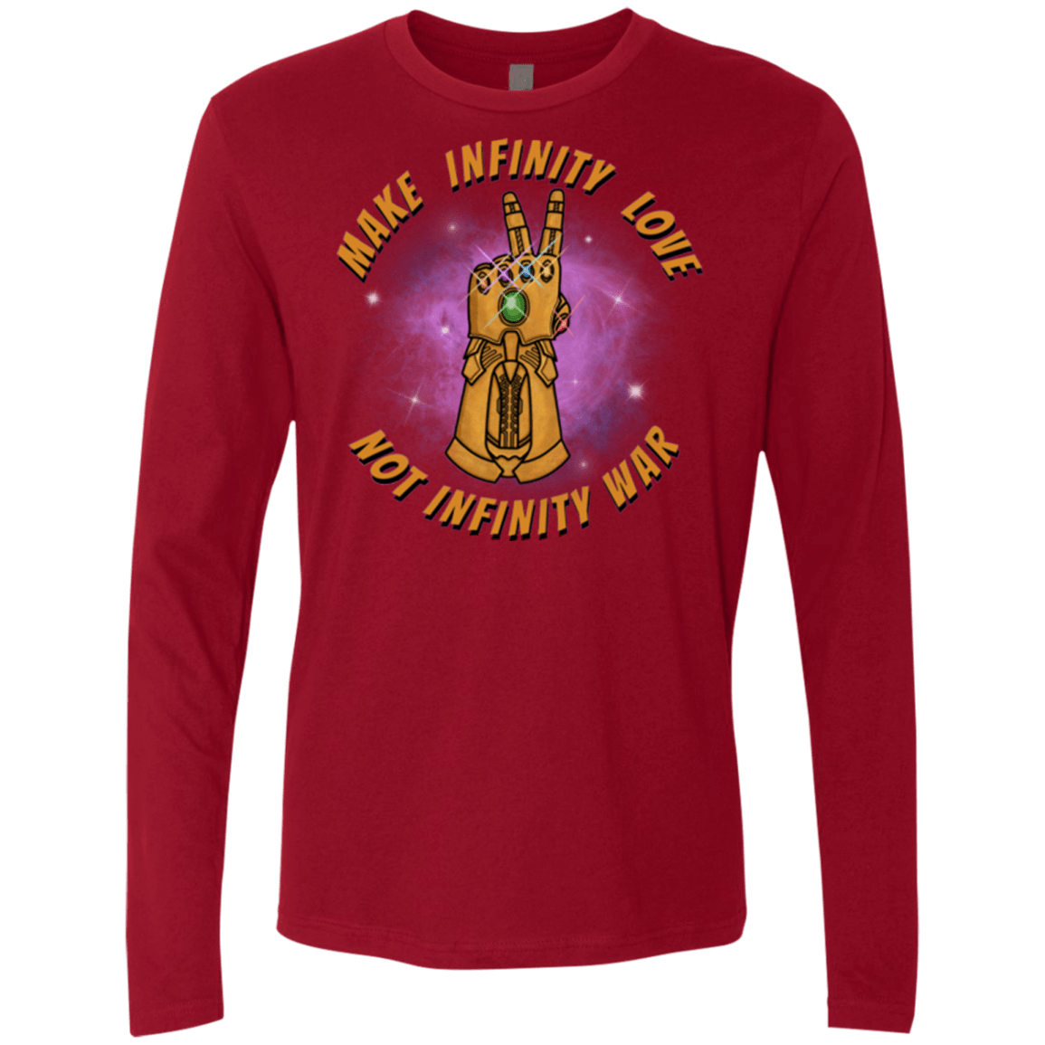 T-Shirts Cardinal / S Infinity Peace Men's Premium Long Sleeve