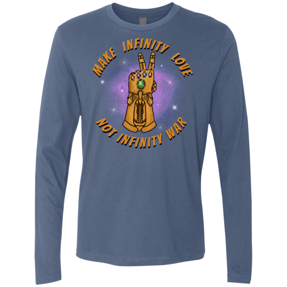 T-Shirts Indigo / S Infinity Peace Men's Premium Long Sleeve