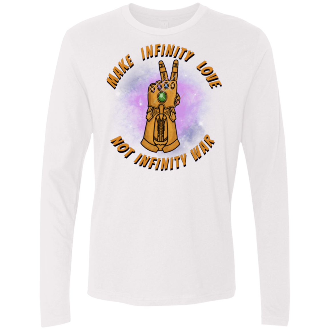 T-Shirts White / S Infinity Peace Men's Premium Long Sleeve