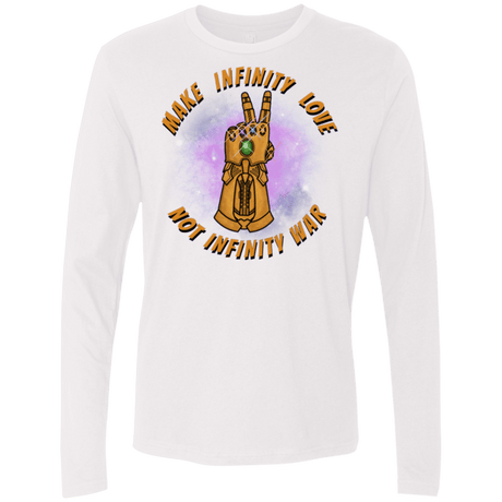T-Shirts White / S Infinity Peace Men's Premium Long Sleeve