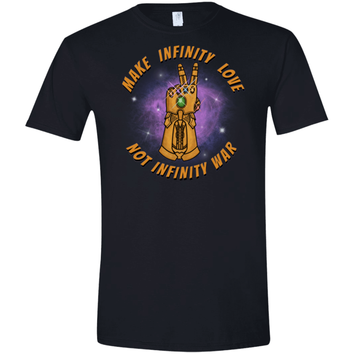 T-Shirts Black / X-Small Infinity Peace Men's Semi-Fitted Softstyle