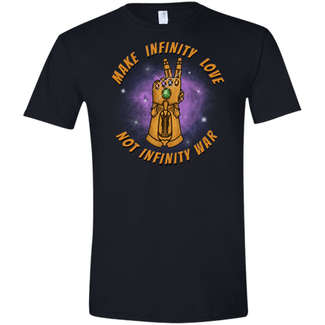 T-Shirts Black / X-Small Infinity Peace Men's Semi-Fitted Softstyle