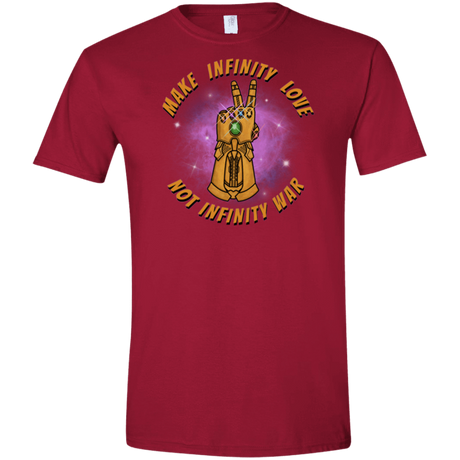 T-Shirts Cardinal Red / S Infinity Peace Men's Semi-Fitted Softstyle