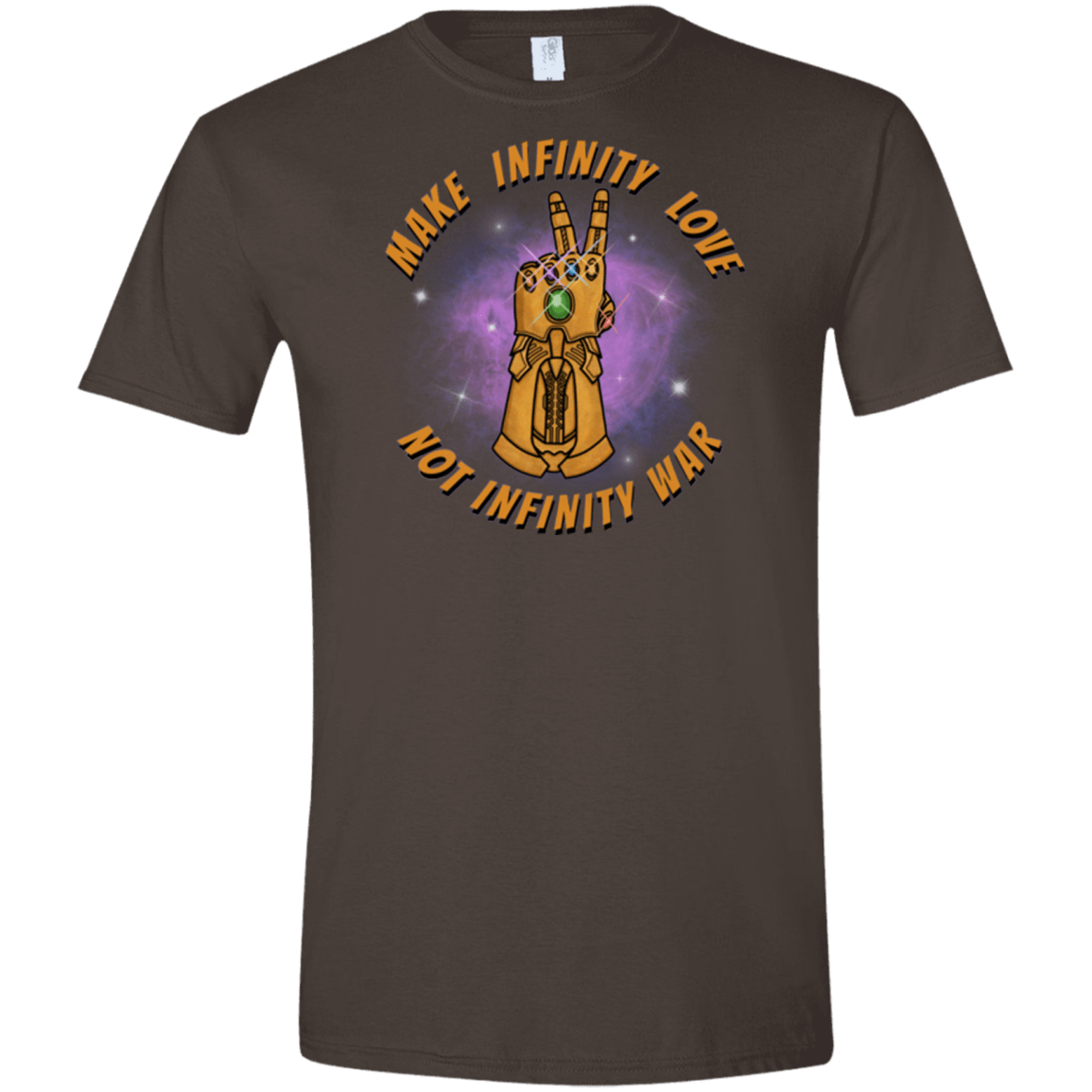 T-Shirts Dark Chocolate / S Infinity Peace Men's Semi-Fitted Softstyle