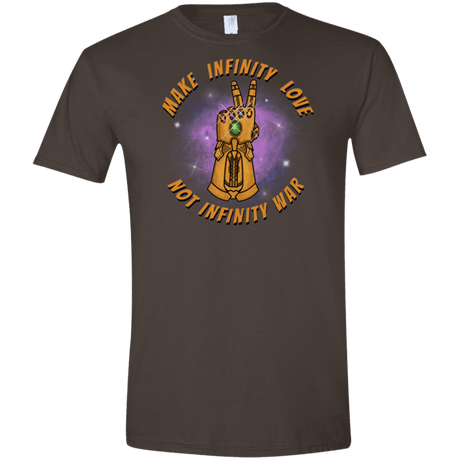 T-Shirts Dark Chocolate / S Infinity Peace Men's Semi-Fitted Softstyle