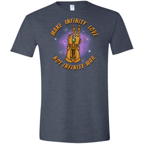T-Shirts Heather Navy / S Infinity Peace Men's Semi-Fitted Softstyle