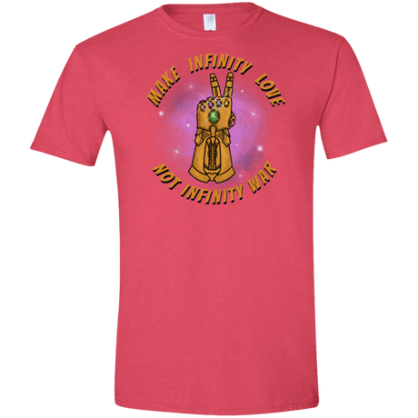 T-Shirts Heather Red / S Infinity Peace Men's Semi-Fitted Softstyle