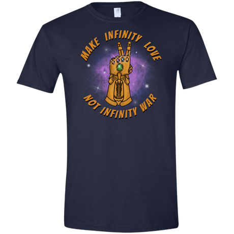 T-Shirts Navy / X-Small Infinity Peace Men's Semi-Fitted Softstyle