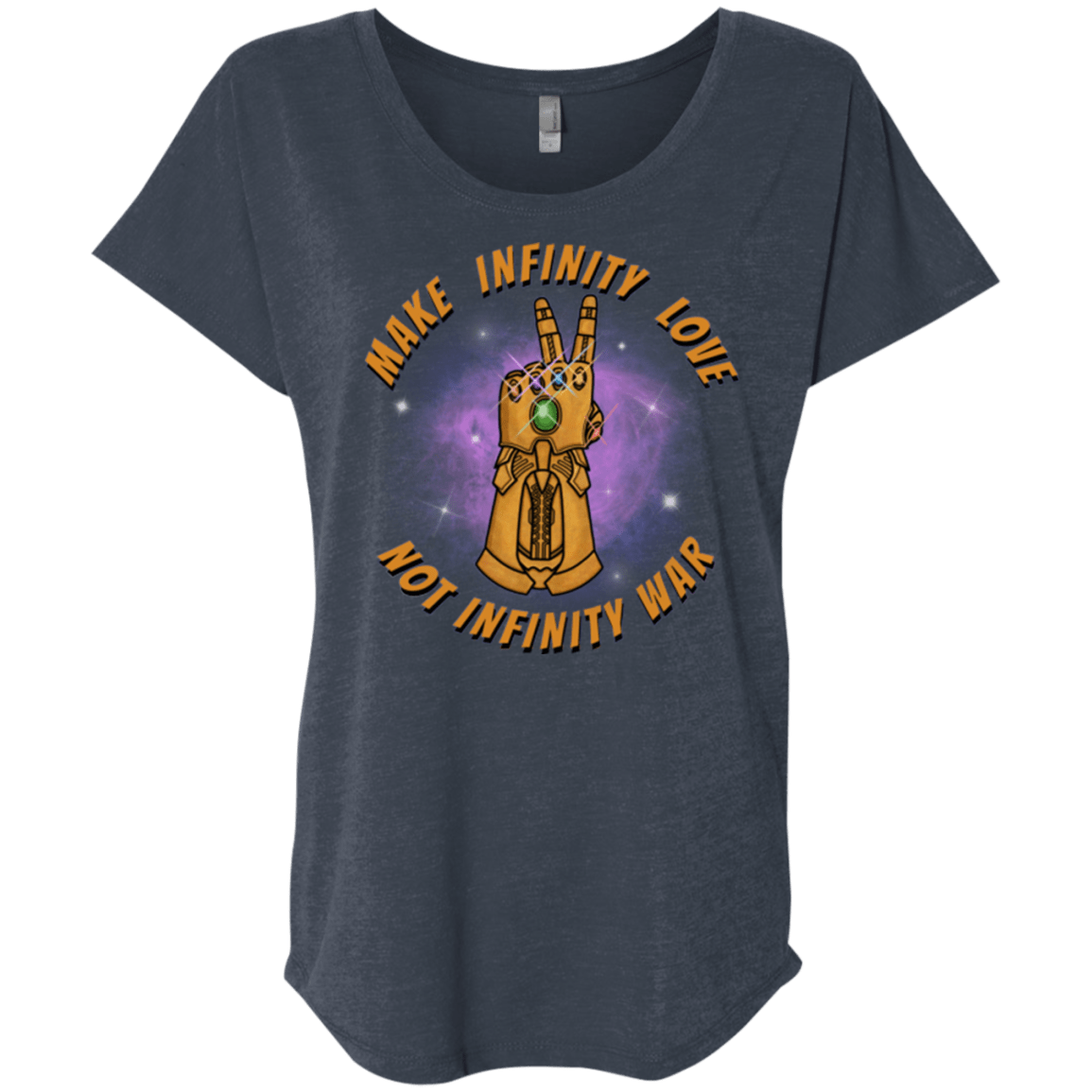 T-Shirts Vintage Navy / X-Small Infinity Peace Triblend Dolman Sleeve