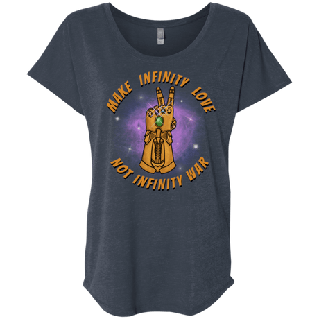 T-Shirts Vintage Navy / X-Small Infinity Peace Triblend Dolman Sleeve