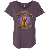 T-Shirts Vintage Purple / X-Small Infinity Peace Triblend Dolman Sleeve
