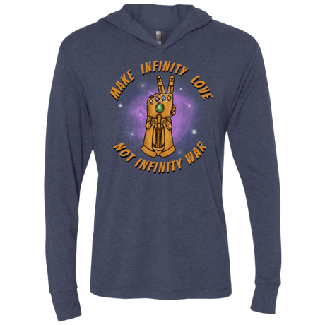 T-Shirts Vintage Navy / X-Small Infinity Peace Triblend Long Sleeve Hoodie Tee