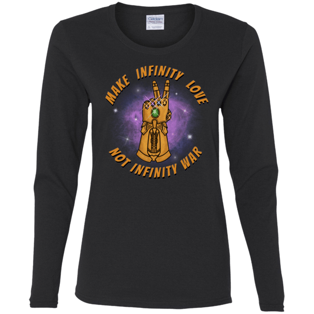 T-Shirts Black / S Infinity Peace Women's Long Sleeve T-Shirt