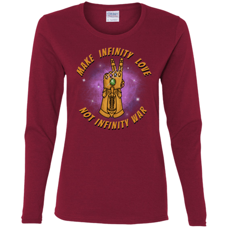 T-Shirts Cardinal / S Infinity Peace Women's Long Sleeve T-Shirt