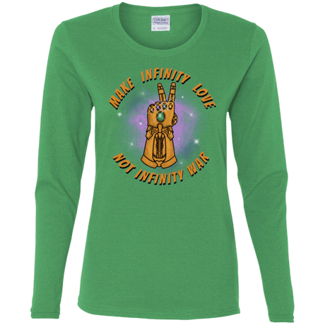 T-Shirts Irish Green / S Infinity Peace Women's Long Sleeve T-Shirt