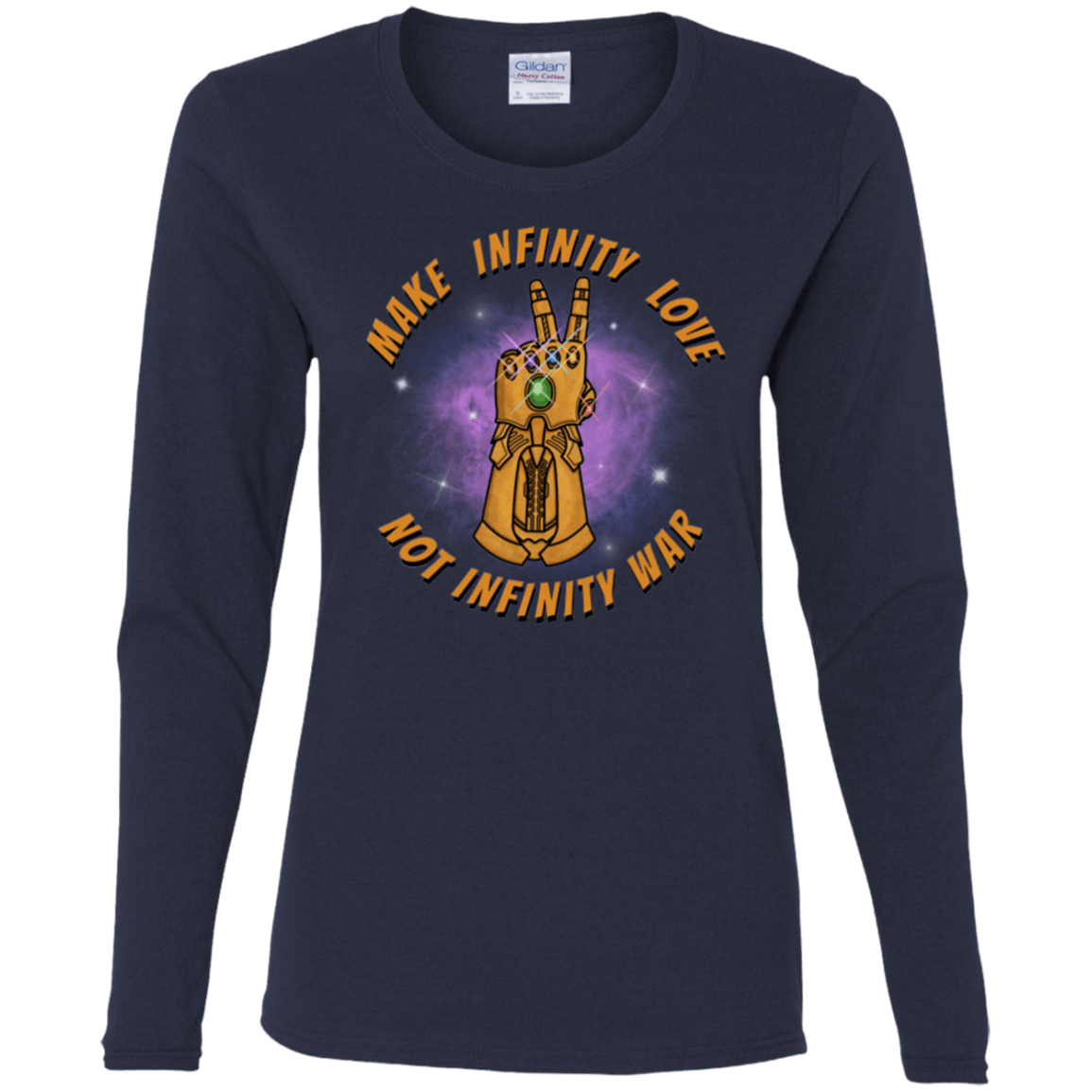 T-Shirts Navy / S Infinity Peace Women's Long Sleeve T-Shirt