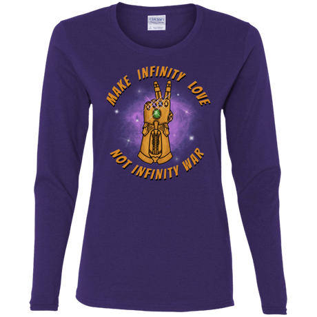 T-Shirts Purple / S Infinity Peace Women's Long Sleeve T-Shirt