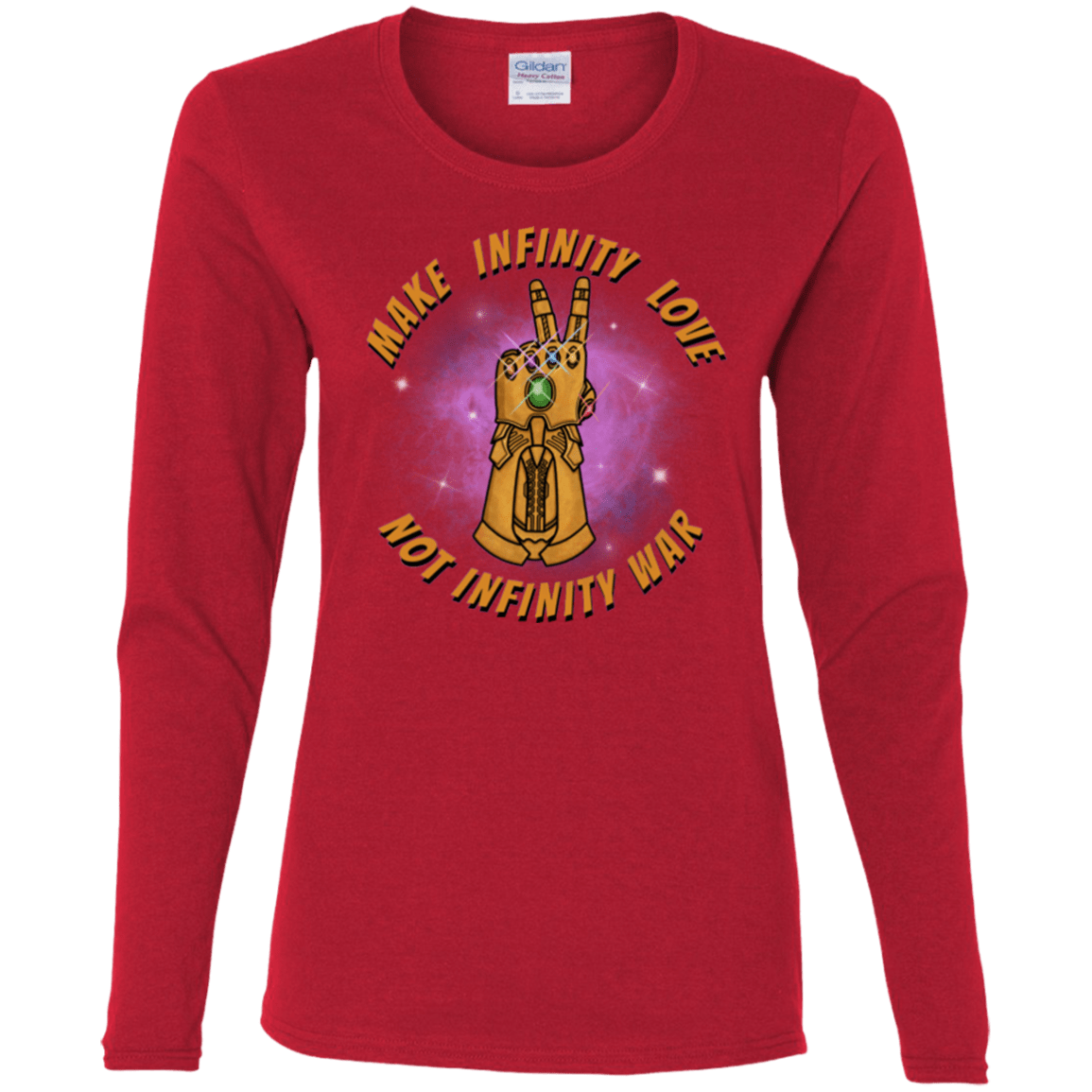 T-Shirts Red / S Infinity Peace Women's Long Sleeve T-Shirt