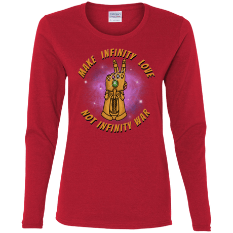 T-Shirts Red / S Infinity Peace Women's Long Sleeve T-Shirt