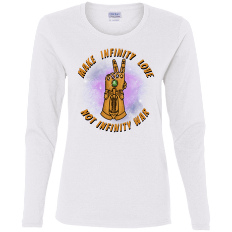 T-Shirts White / S Infinity Peace Women's Long Sleeve T-Shirt