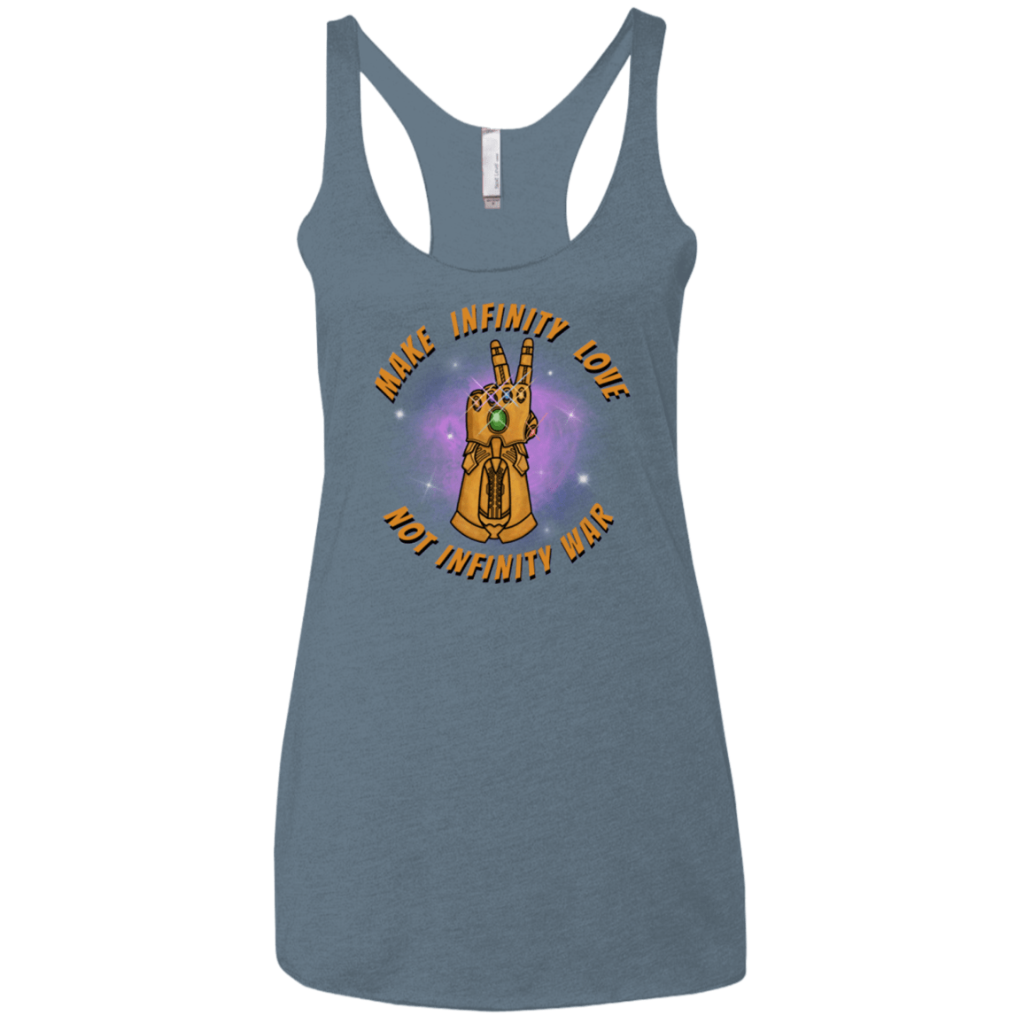 T-Shirts Indigo / X-Small Infinity Peace Women's Triblend Racerback Tank