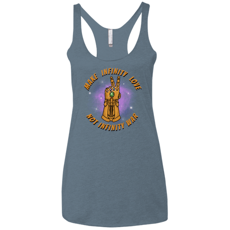 T-Shirts Indigo / X-Small Infinity Peace Women's Triblend Racerback Tank
