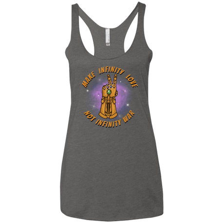 T-Shirts Premium Heather / X-Small Infinity Peace Women's Triblend Racerback Tank