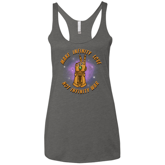T-Shirts Premium Heather / X-Small Infinity Peace Women's Triblend Racerback Tank