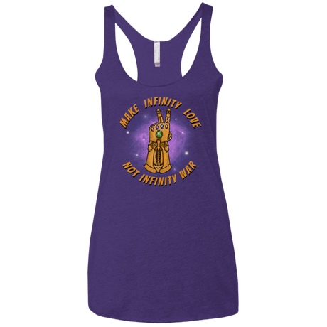 T-Shirts Purple Rush / X-Small Infinity Peace Women's Triblend Racerback Tank