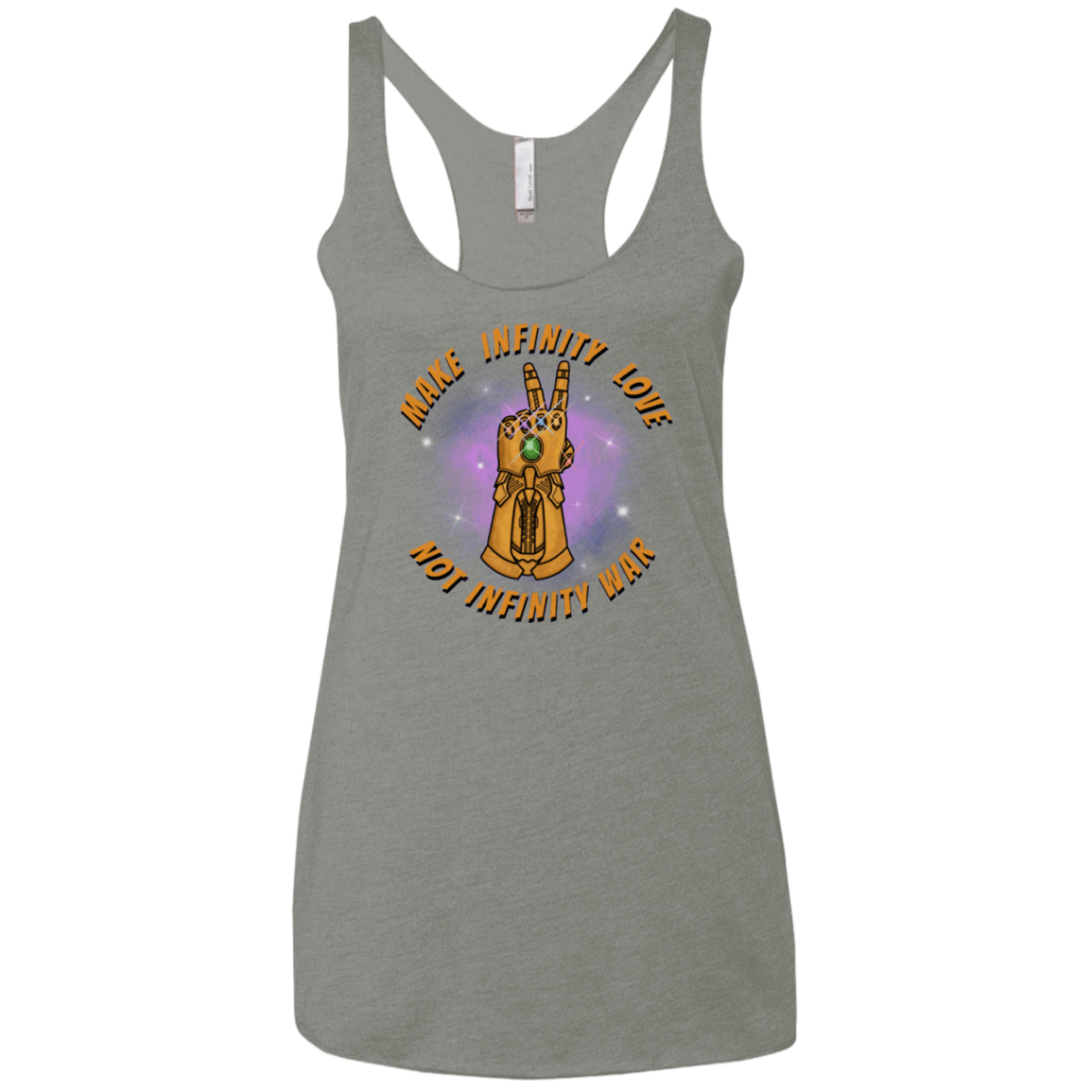 T-Shirts Venetian Grey / X-Small Infinity Peace Women's Triblend Racerback Tank