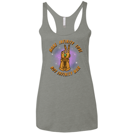 T-Shirts Venetian Grey / X-Small Infinity Peace Women's Triblend Racerback Tank