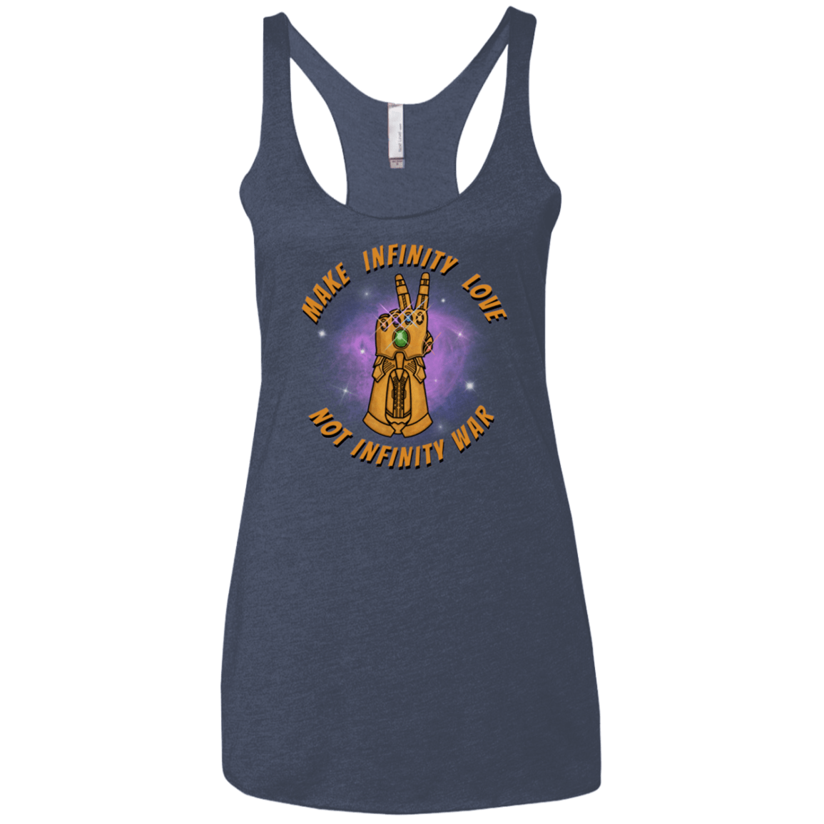 T-Shirts Vintage Navy / X-Small Infinity Peace Women's Triblend Racerback Tank