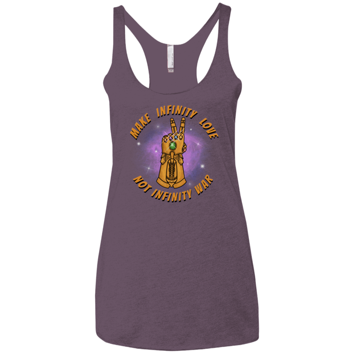 T-Shirts Vintage Purple / X-Small Infinity Peace Women's Triblend Racerback Tank