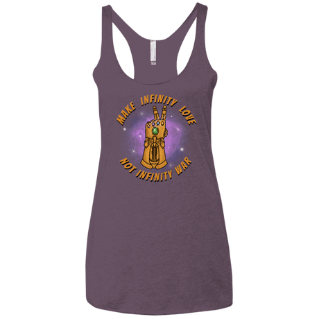 T-Shirts Vintage Purple / X-Small Infinity Peace Women's Triblend Racerback Tank